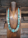 Graduated Turquoise Disc Necklace