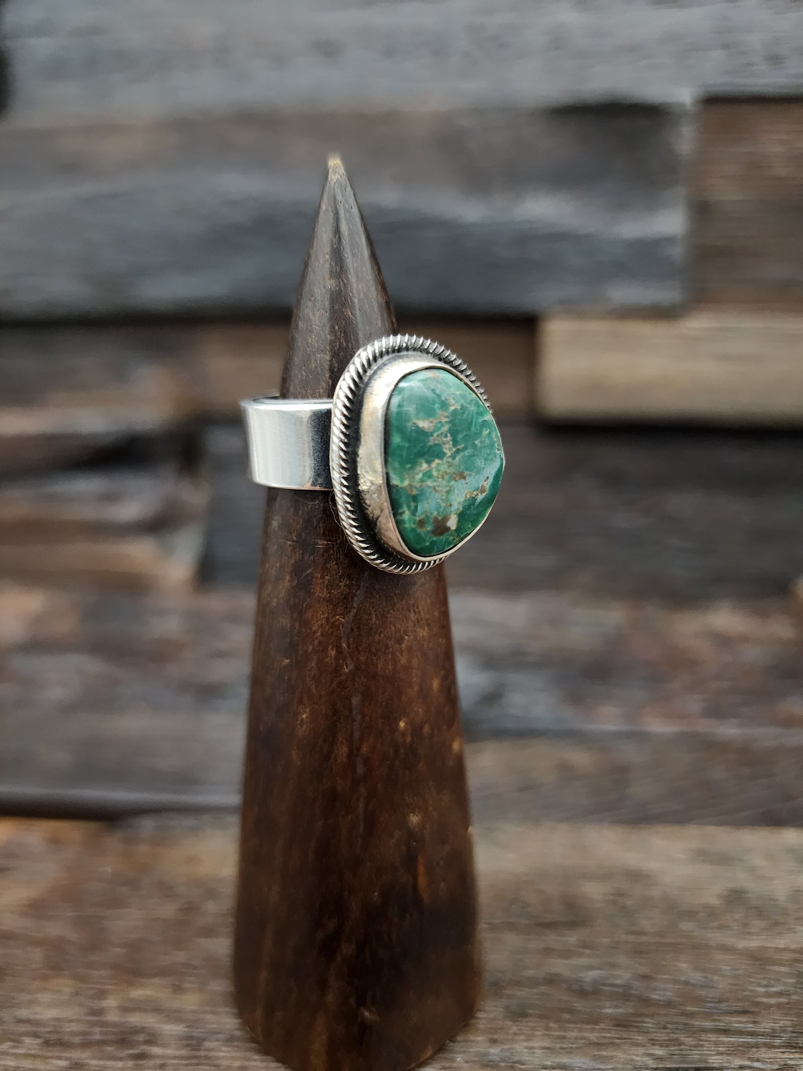 Jess Martinez Turquoise and Sterling Ring