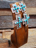 Santa Fe Cross Turquoise Earrings