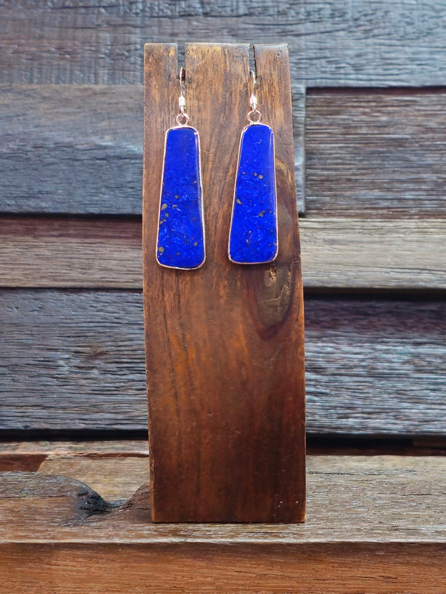 Lapis Lazuli Slab Earrings