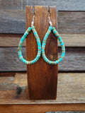 Turquoise Heishi Loop Earrings