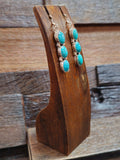 Julia Etsitty Three-Stone Turquoise Earrings