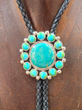 Turquoise Cluster Bolo Tie by Verdy Jake