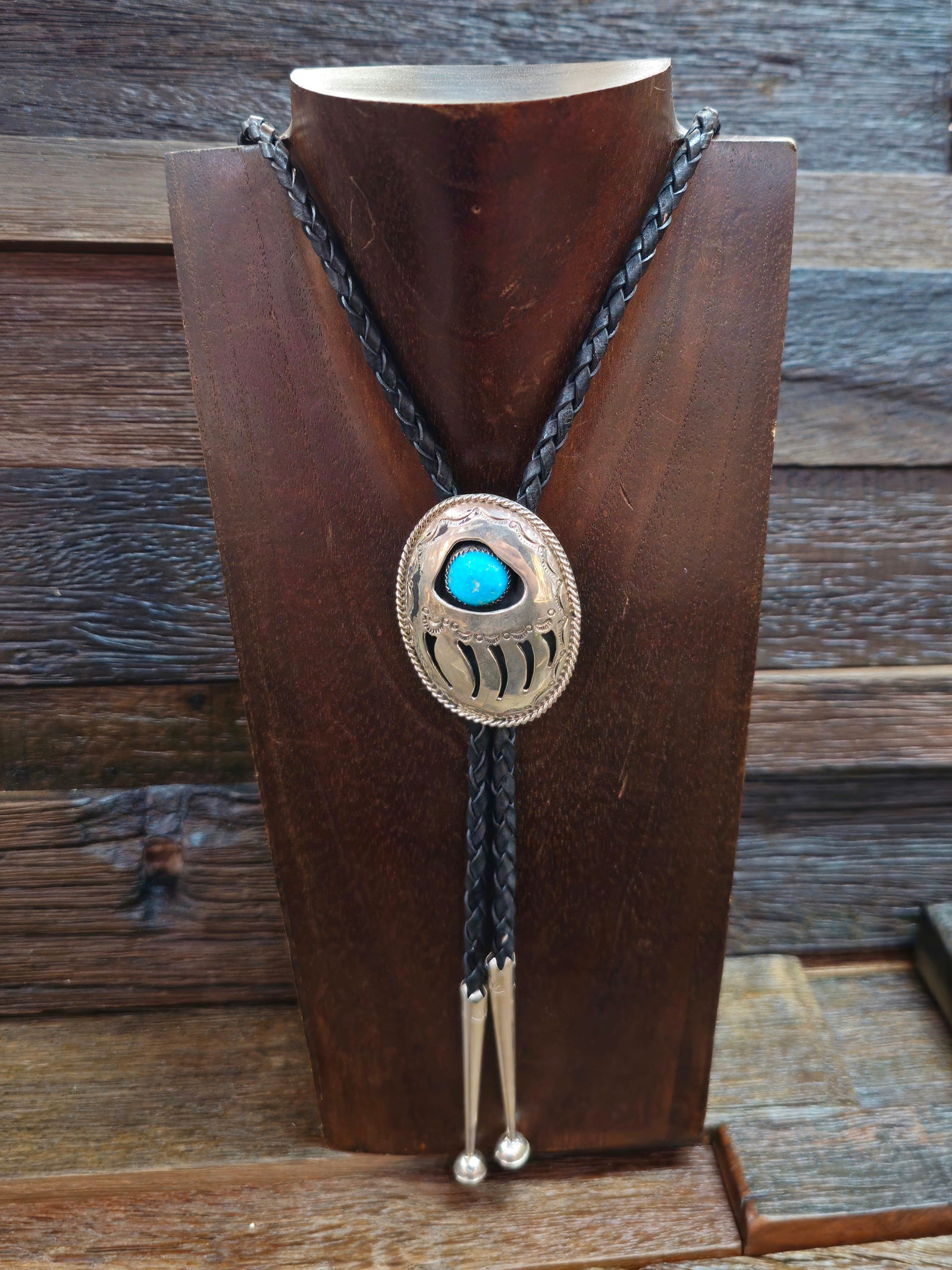 Bear Paw Shadowbox Bolo Tie