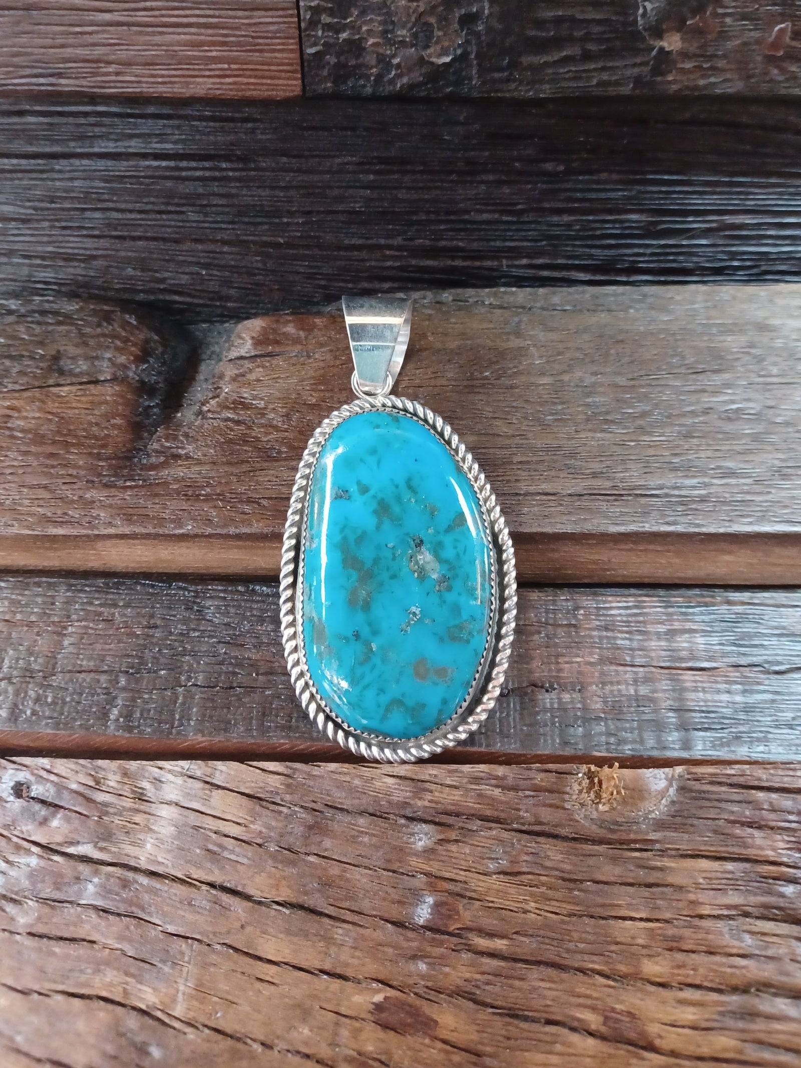 Turquoise Pendant by Leslie Nez