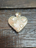 Orange Spiny Inlay Heart Pendant