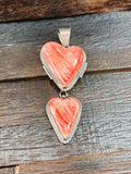 Two-Stone Spiny Heart Pendant by Mary Vandever