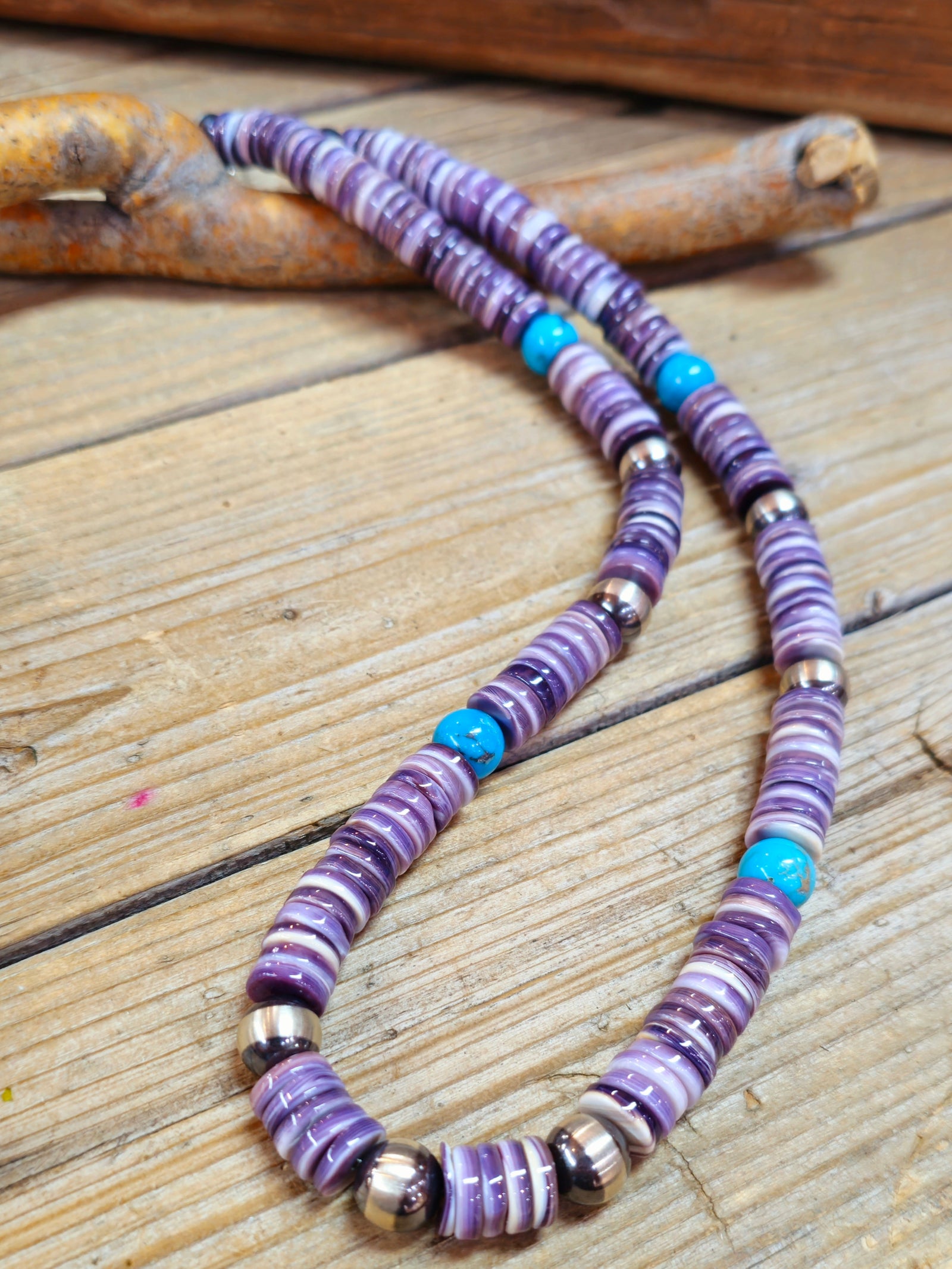 Wampum and Turquoise Necklace