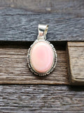 Oval Pink Conch Shell Pendant