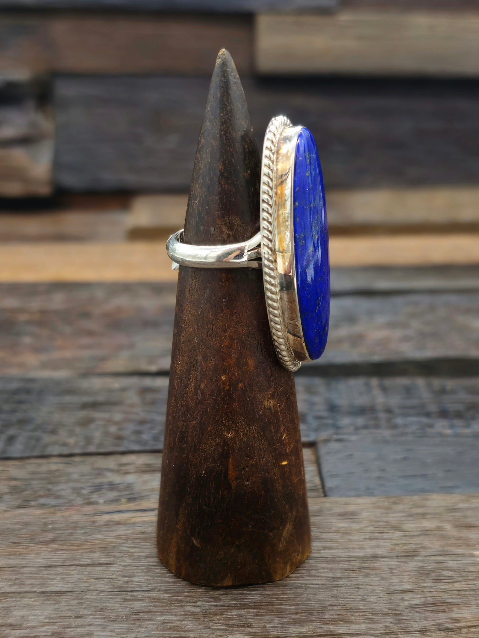 Sterling Silver Lapis Ring Size 8.5