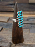 Turquoise Petit Point Array Ring Size 8.5