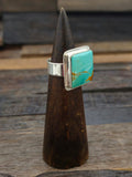 Adjustable Square Royston Turquoise Ring