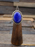 Sterling Silver Lapis Ring by Linda Yazzie Size 7