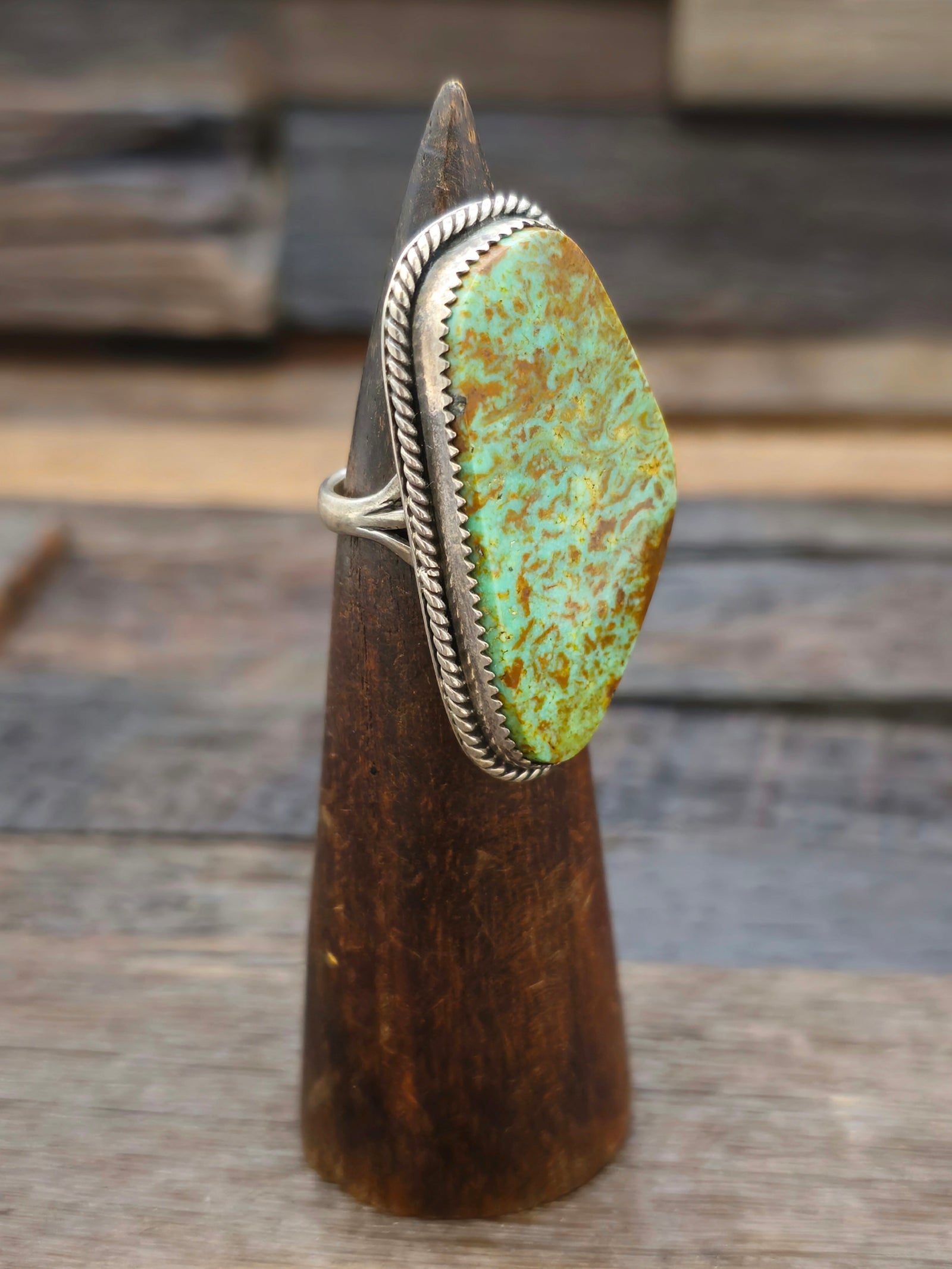 Sonoran Turquoise Ring by L. Ganado Size 8