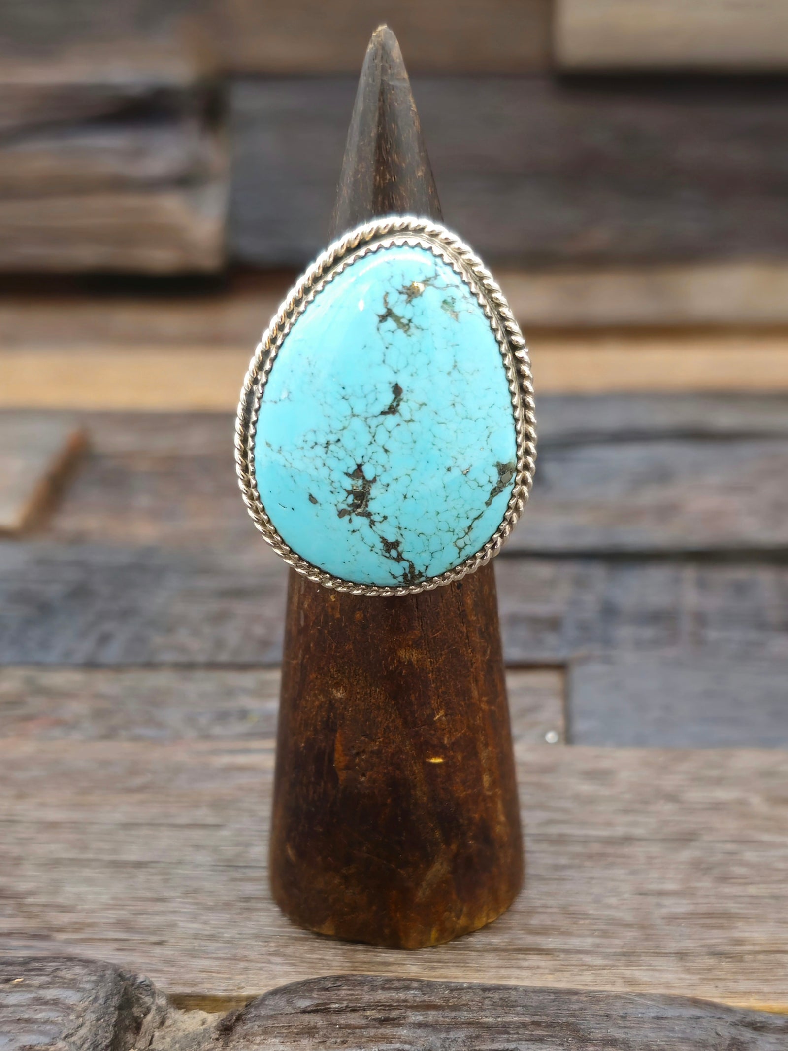 Turquoise Ring by Benny Benally Size 9.5