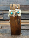 Sterling Silver and Turquoise New Mexico Earrings by Jim James