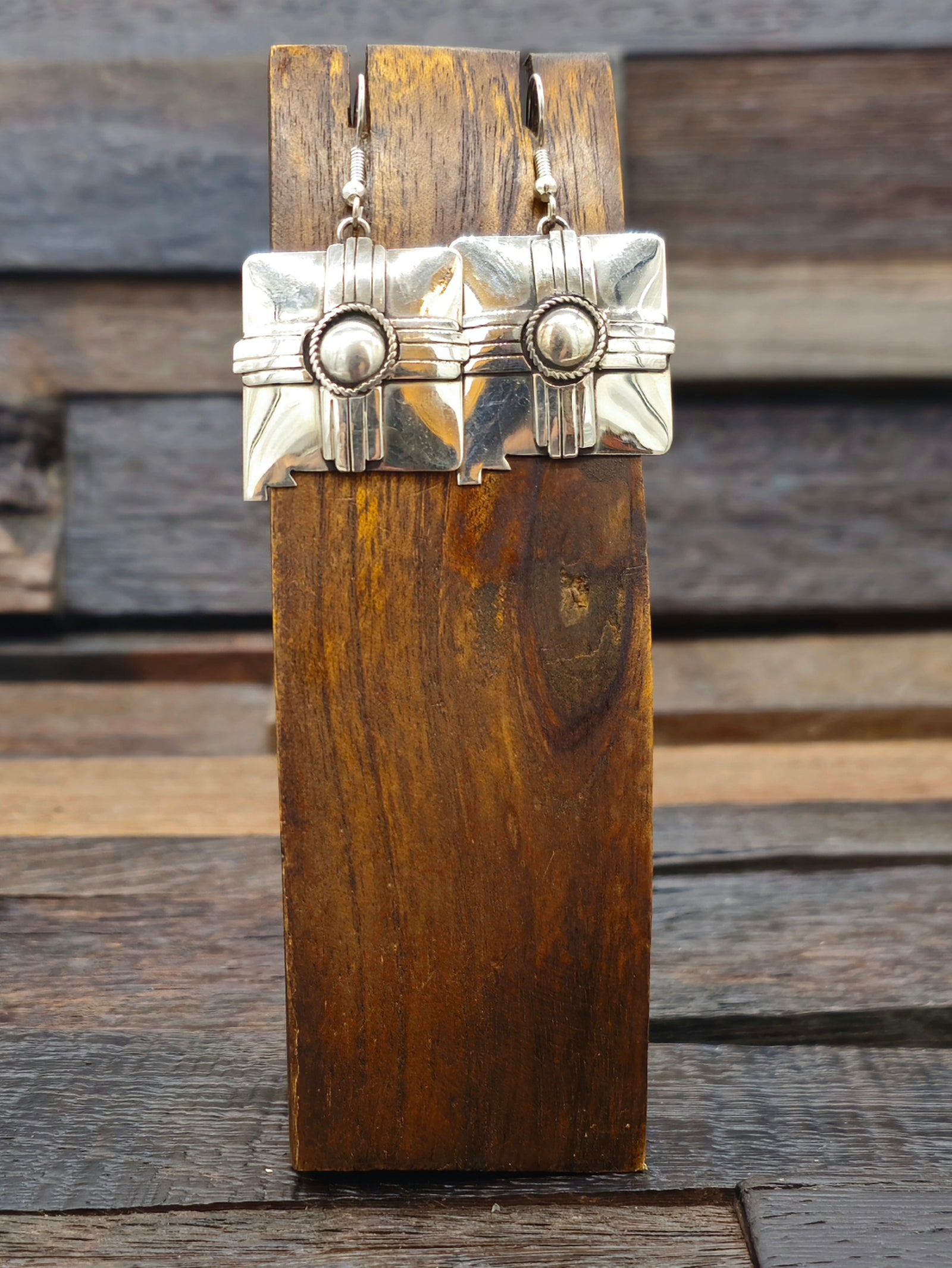 Sterling Silver New Mexico Earrings by Jim James