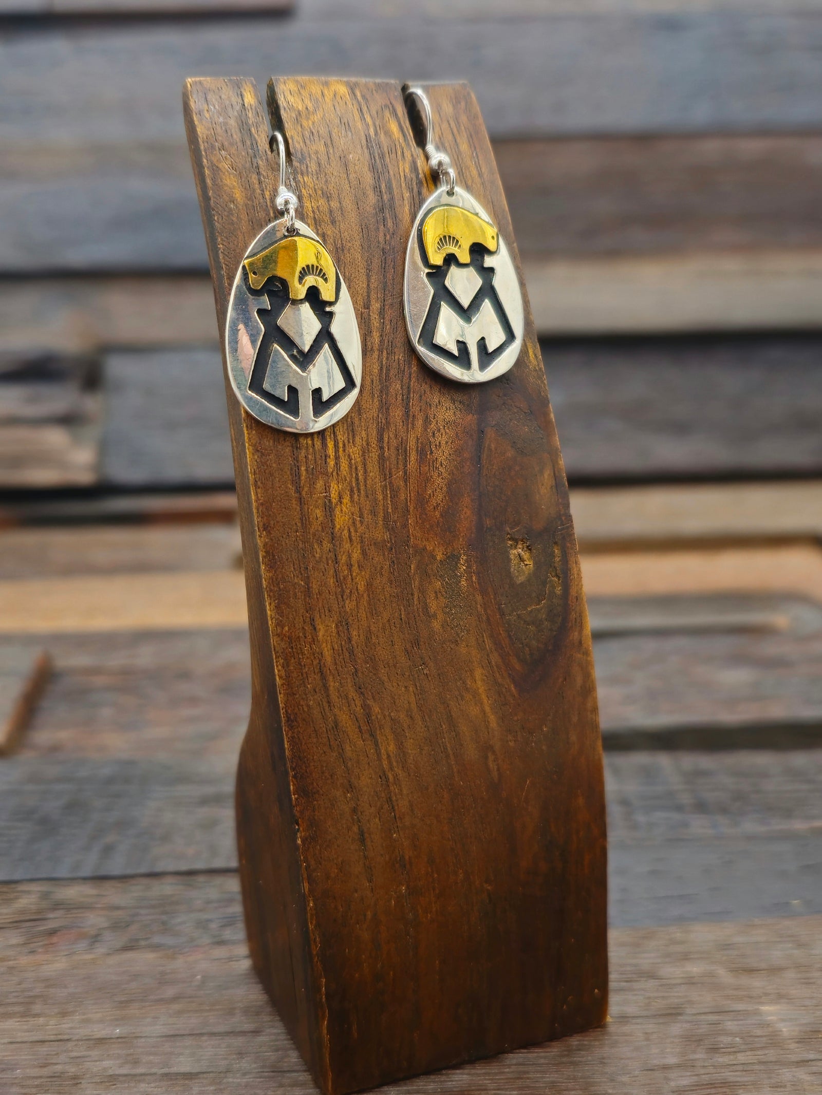 Bear Overlay Earrings by Rose Singer