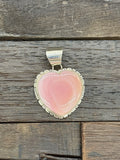 Pink Conch Heart Pendant