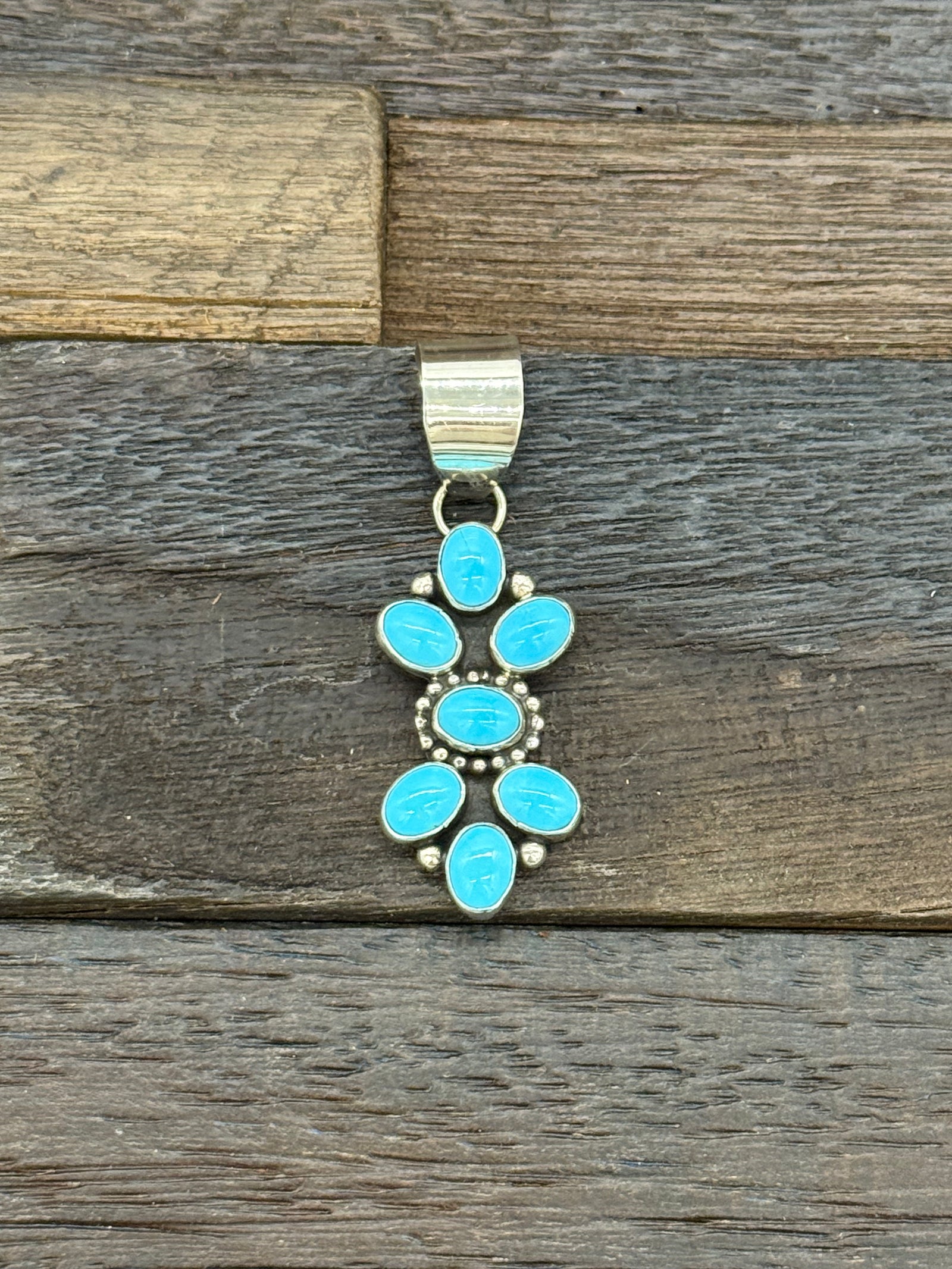 Turquoise Half Cluster Pendant