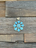 Turquoise Cluster Pendant