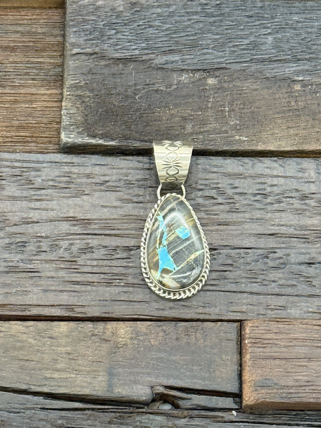 Boulder Turquoise Teardrop Pendant