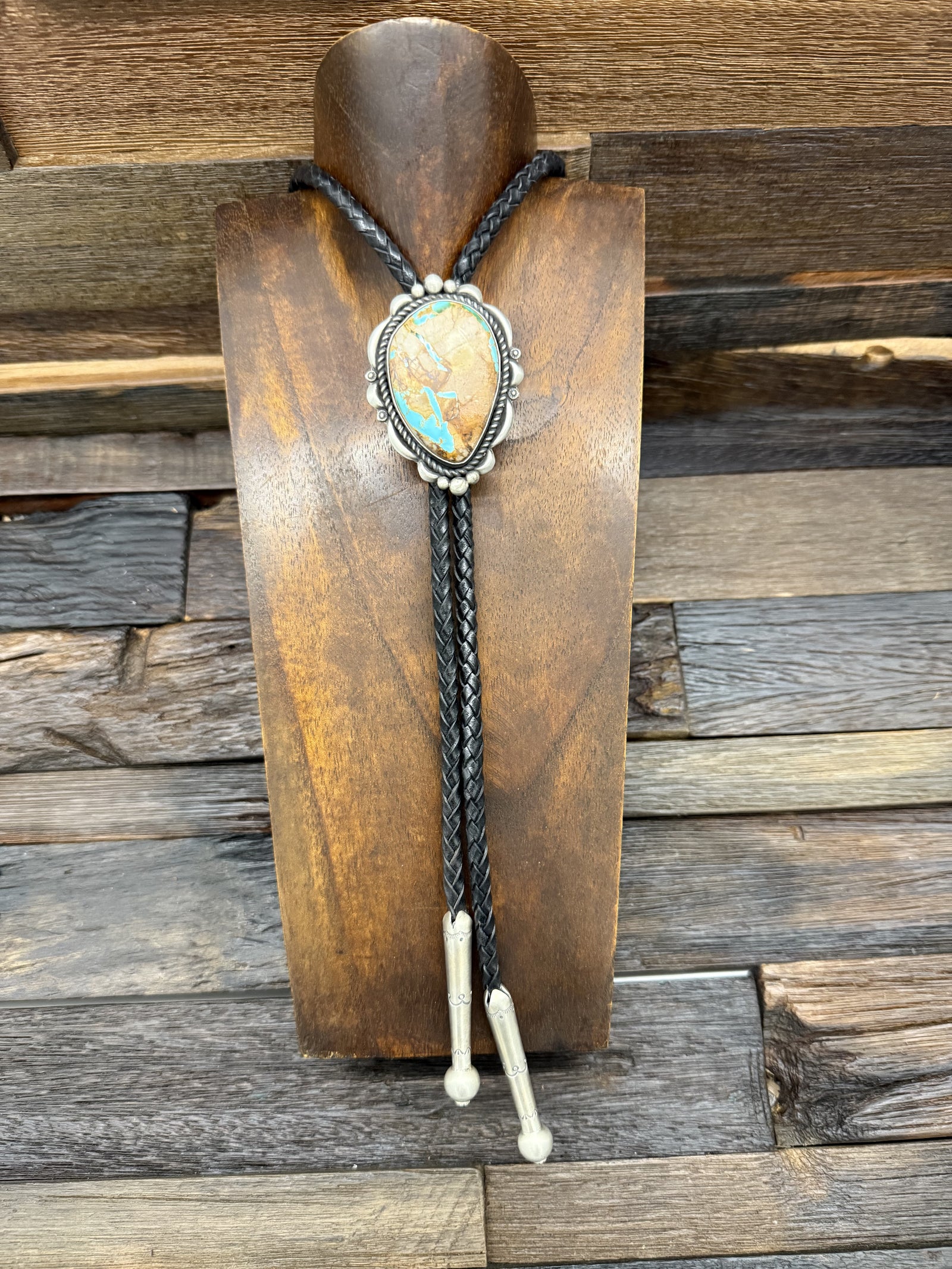 Blue Gem Boulder Bolo by Ronald Tom