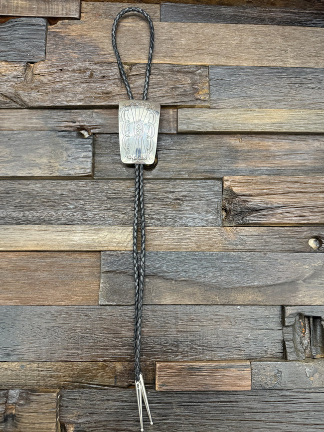 Stamped Sterling Silver Bolo by Jolene Begay