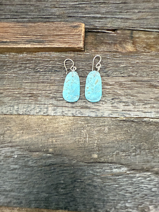 Marcella Castillo Turquoise Slab Earrings