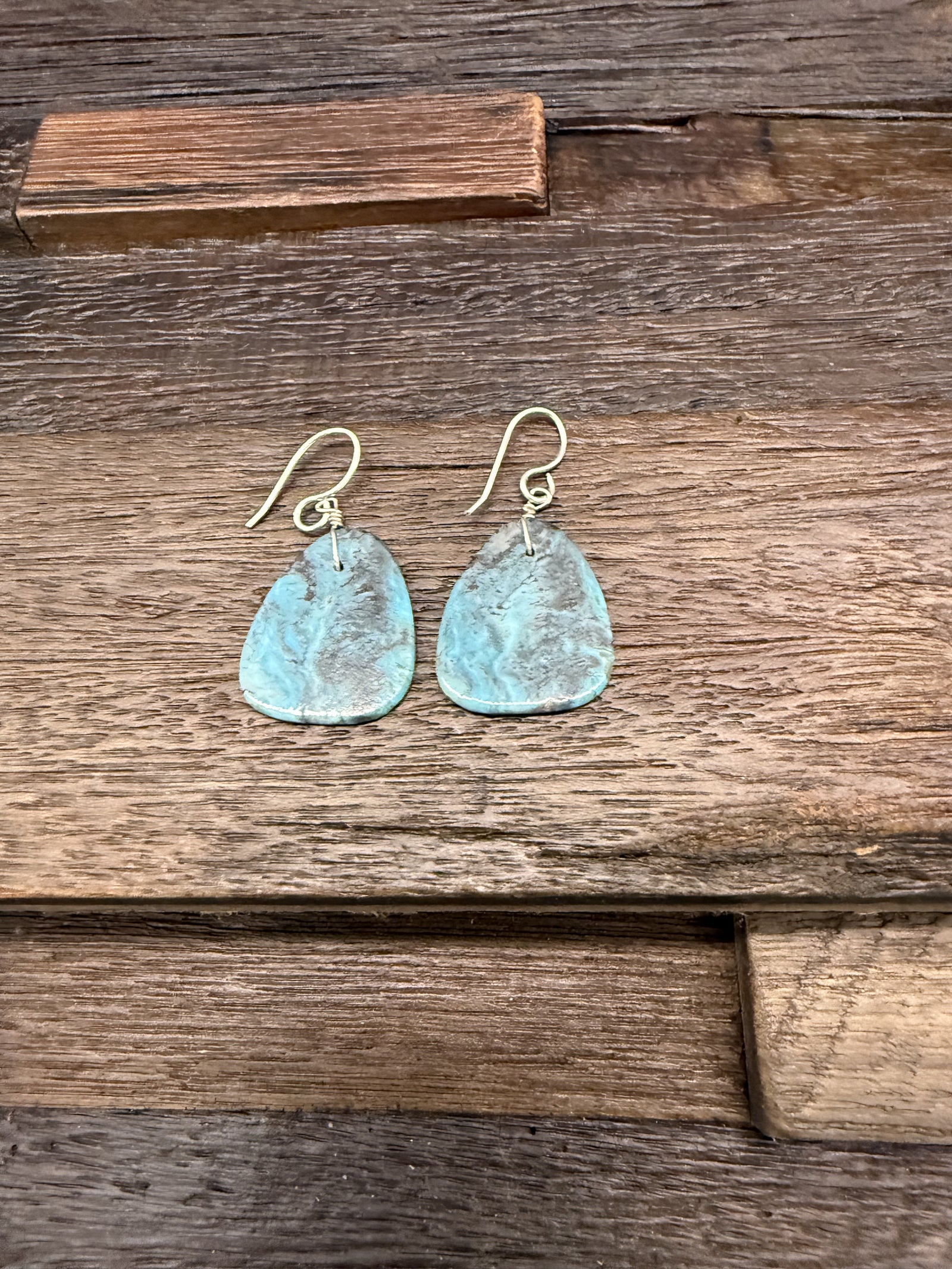 Marcella Castillo Turquoise Slab Earrings