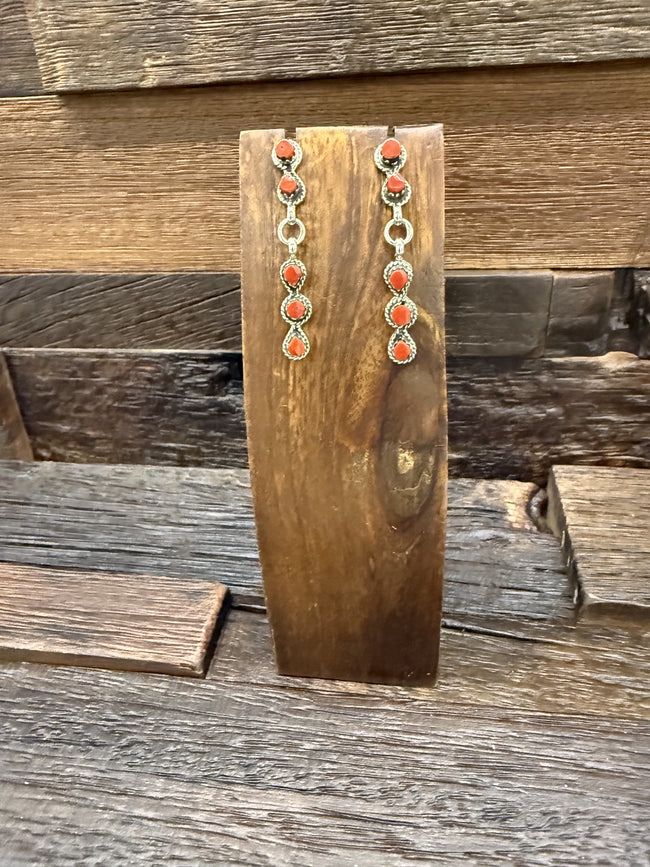 Coral Drop Earrings