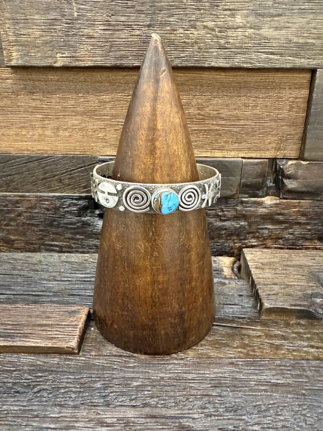 Alex Sanchez Sterling Silver & Turquoise Bracelet