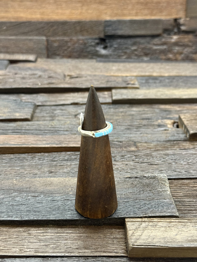 Inlay Turquoise Ring by Roland Natachu