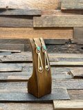 Turquoise and Sterling Silver Hook Earrings by Delmar Armstrong