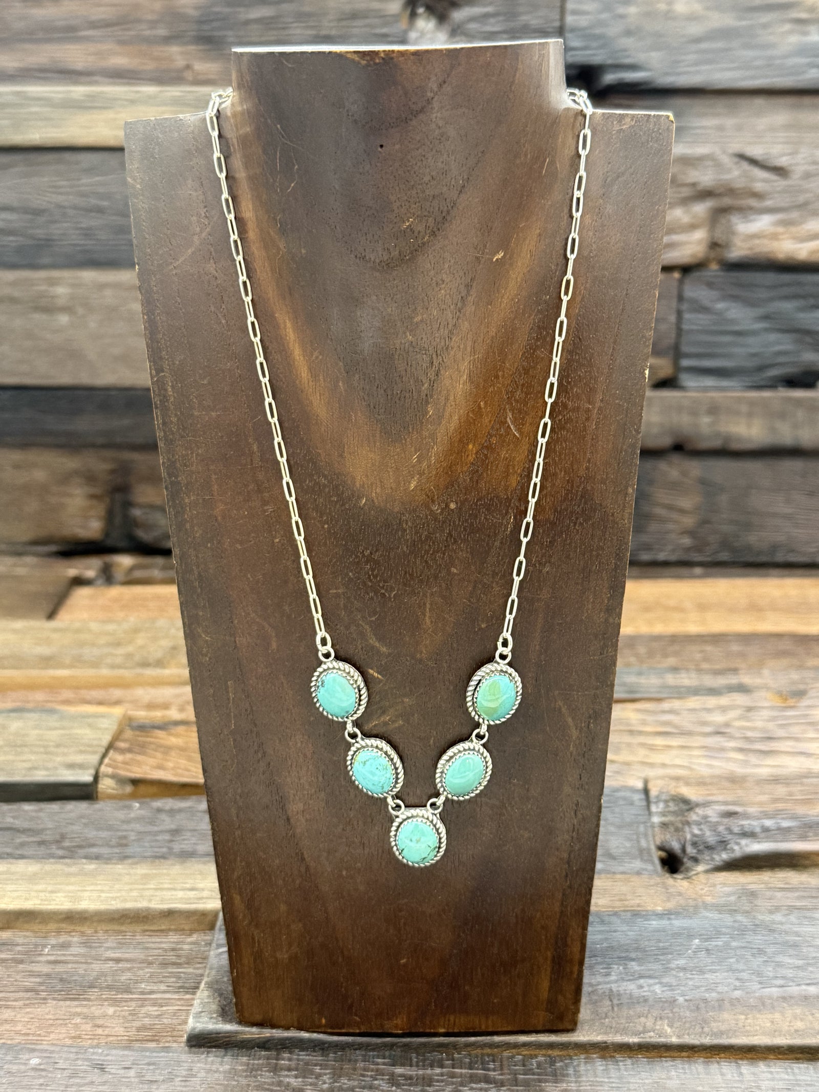 Five-Stone Turquoise Necklace by Mary Ann Spencer