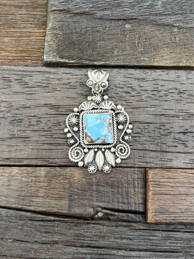 Golden Hill Turquoise Pendant by Geneva Apachito