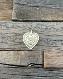 Stamped Sterling Silver Heart Pendant by J. Blackgoat