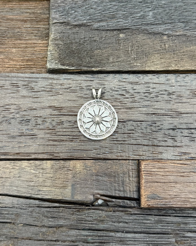 Circular Sterling Silver Pendant by Beau Reeves