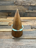 Turquoise Rondelle and Sterling Silver Bracelet