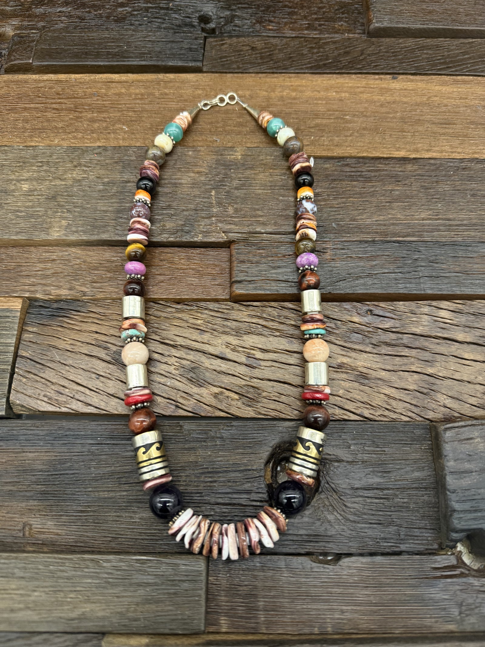 Purple Spiny and Multi-stone Necklace by Rose Singer