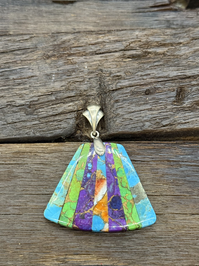 Multi-Color Mojave Turquoise Slab Pendant