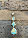 Turquoise 3 Stone Pendant by Jacob Troncosa