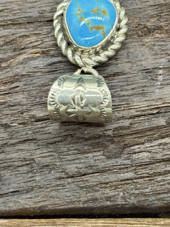 Sonoran Gold Turquoise 2 Stone Pendant by Jacob Troncosa