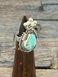 Turquoise Mud Head Kachina Ring by Dakota Ration Size 7.5