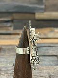 Sterling Silver Kachina Ring by Bennie Ration Size 8
