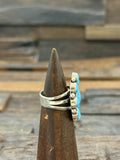 Turquoise Cluster Ring by Linda Yazzie Size 7.5