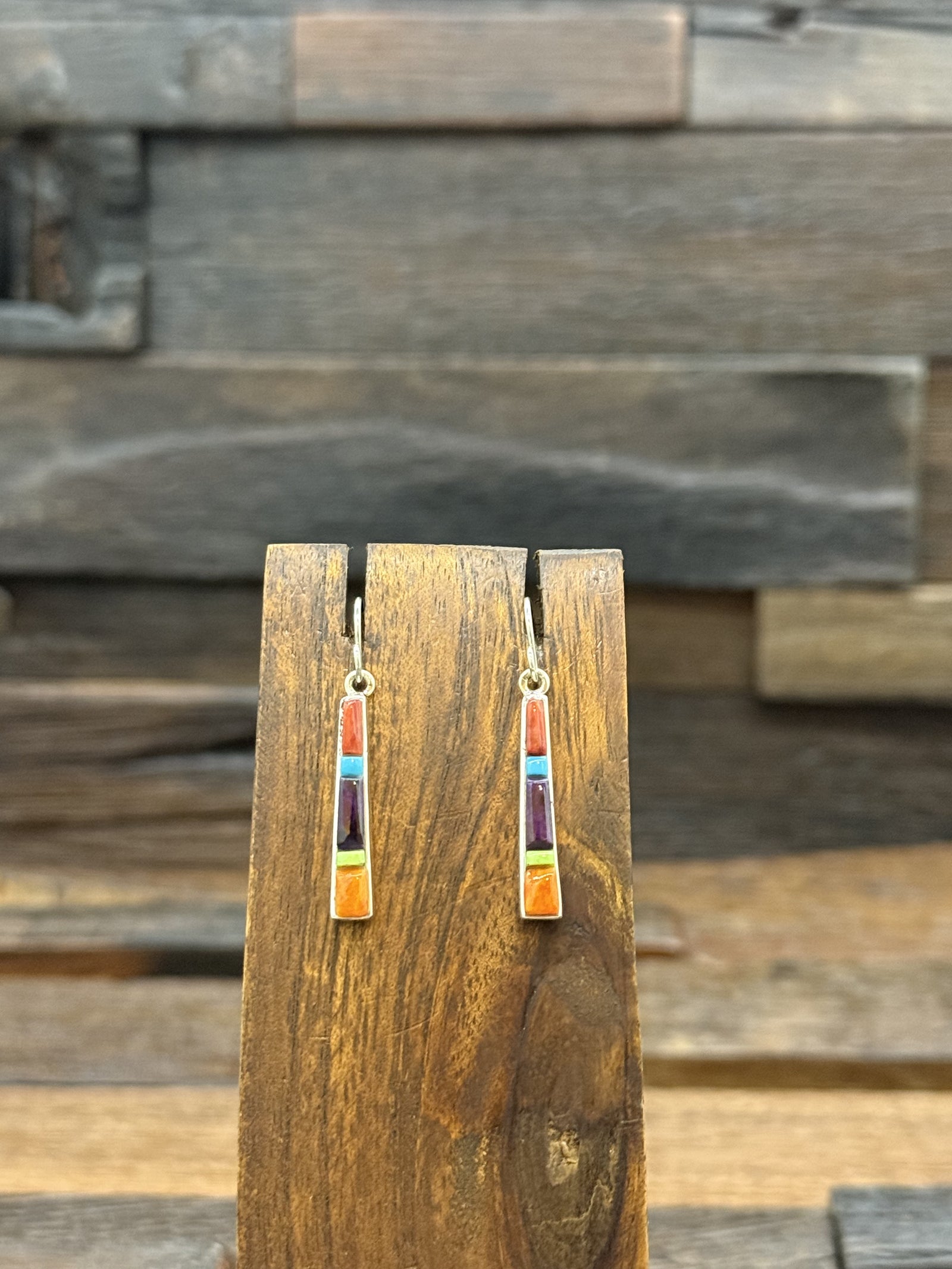 Multi-Stone Cobblestone Inlay Earrings by Rick Tolino