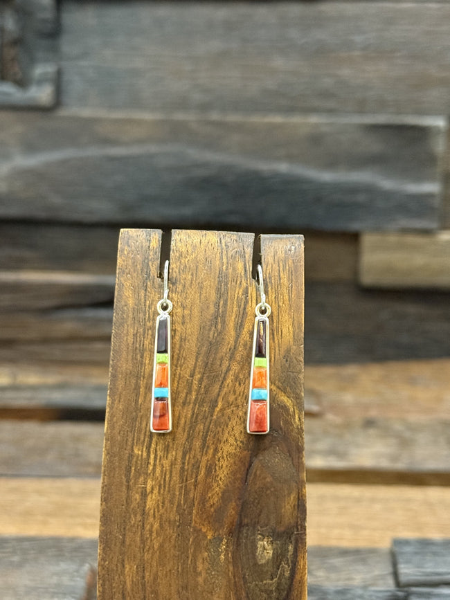 Multi-Stone Cobblestone Inlay Earrings by Rick Tolino