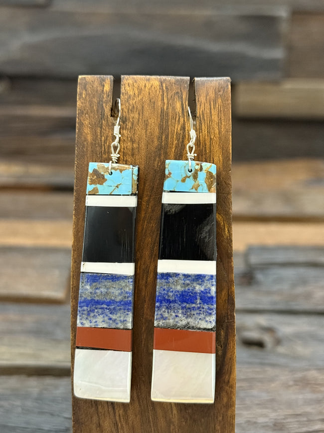 Mosaic Inlay Earrings by Torevia Crespin