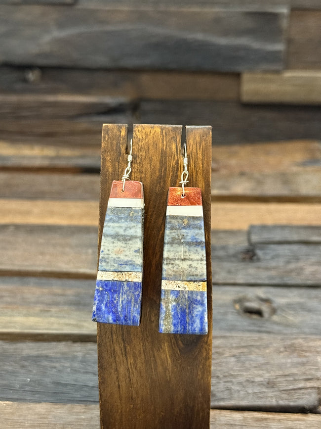 Mosaic Inlay Earrings by Torevia Crespin